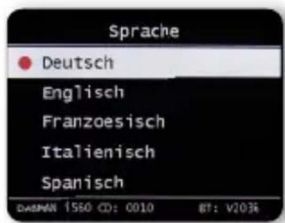 Imperial DABMAN i560 CD - Menüsprache - 1