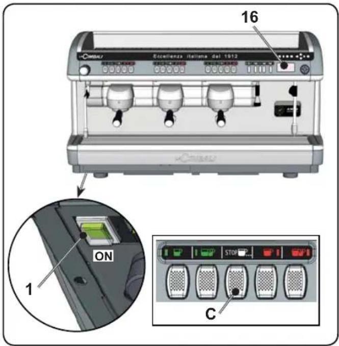 La Cimbali M39 Dosatron TE - ACCENSIONE MANUALE - 2