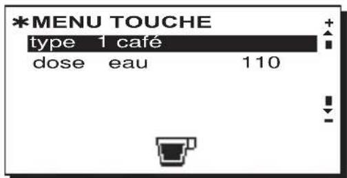 La Cimbali M39 Dosatron TE - Menu touche - Sélection Café - 1