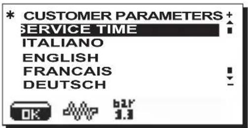 La Cimbali M39 Dosatron TE - Customer parameters menu - 1