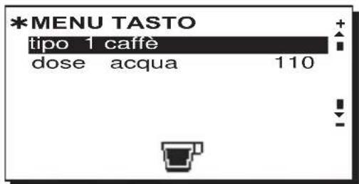 La Cimbali M39 Dosatron TE - Menù tasto - Selezione Caffè - 1