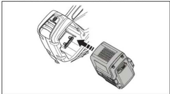 HUSQVARNA 525iB Mark II - Per collegare la batteria al prodotto. - 2
