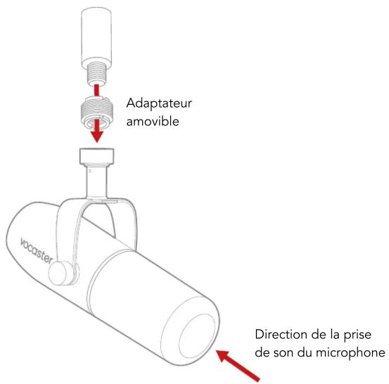 FOCUSRITE Vocaster DM14v - Utilisation du DM14v avec un pied de microphone - 1
