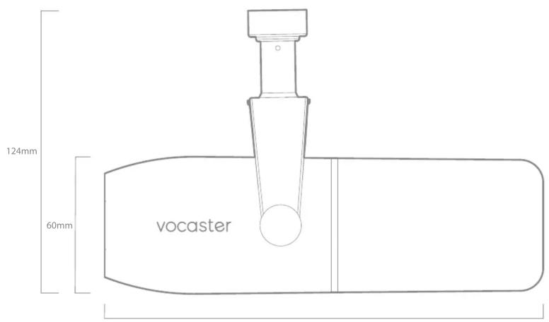 FOCUSRITE Vocaster DM14v - Dimensions - 1