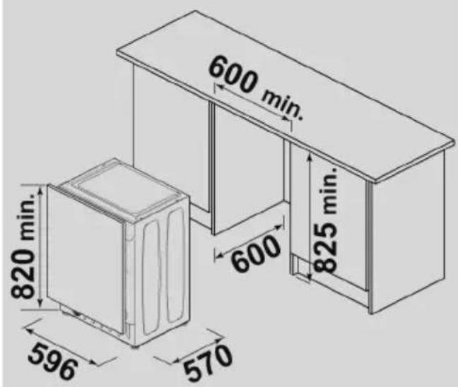 BRANDT BWD1754I - Instrucciones para el montaje de la puerta del mueble - 3