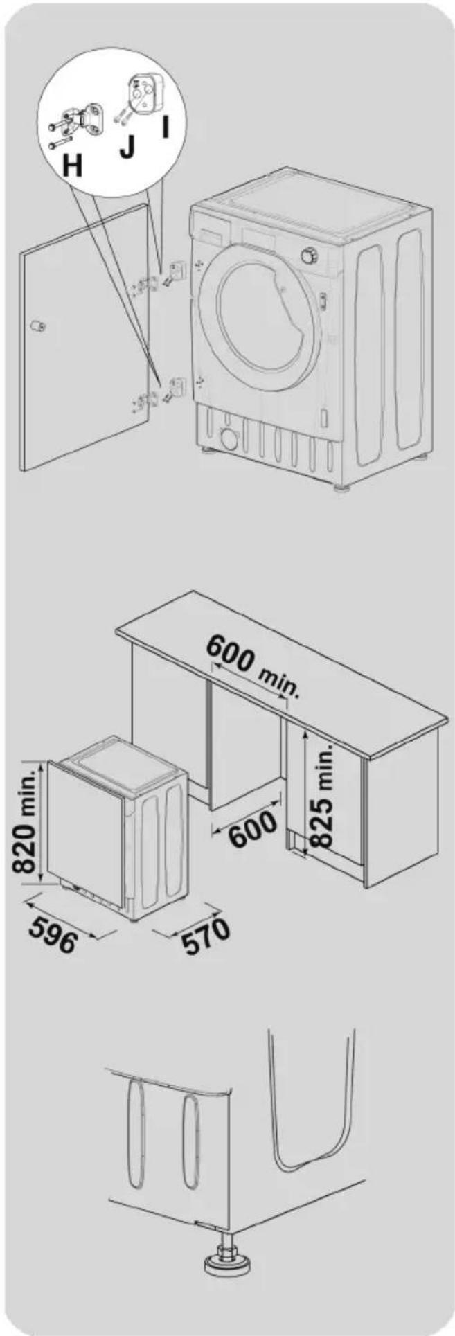 BRANDT BWD1754I - Instructions de montage de la portedu meuble - 2