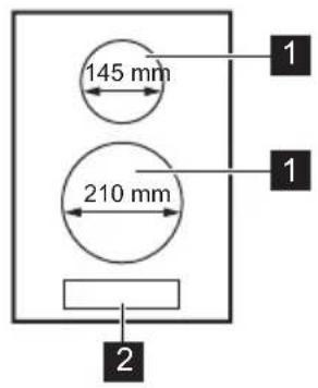AEG Domino LIT30230C - Disposition de las zonas de coccción - 1