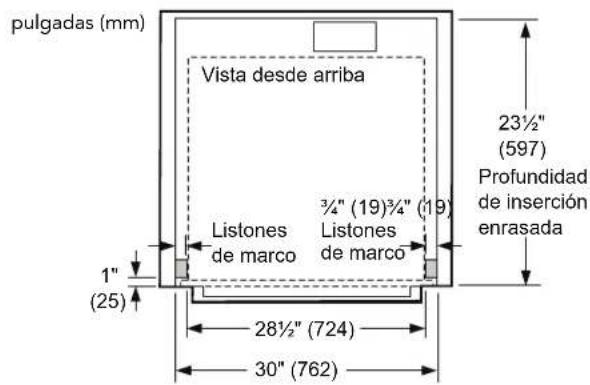 BOSCH HEZCMT3050 - Dimensiones de instalación enrasada - 1