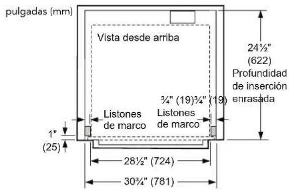 BOSCH HEZCMT3050 - Dimensiones de instalación enrasada - 1