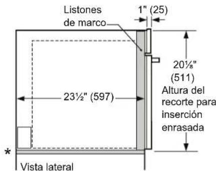 BOSCH HEZCMT3050 - Dimensiones de instalación enrasada - 2