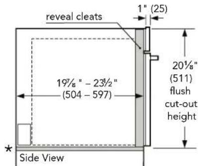 BOSCH HEZCMT3050 - Flush Install Dimensions - 2