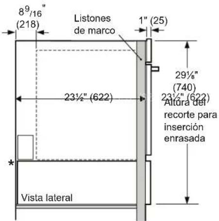 BOSCH HEZCMT3050 - Dimensiones de instalación enrasada - 2