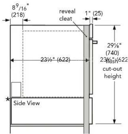 BOSCH HEZCMT3050 - Flush Install Dimensions - 2