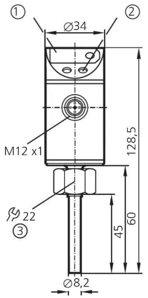 IFM TN7530 - Maßzeichnung / Scale drawing / Dimensions - 1