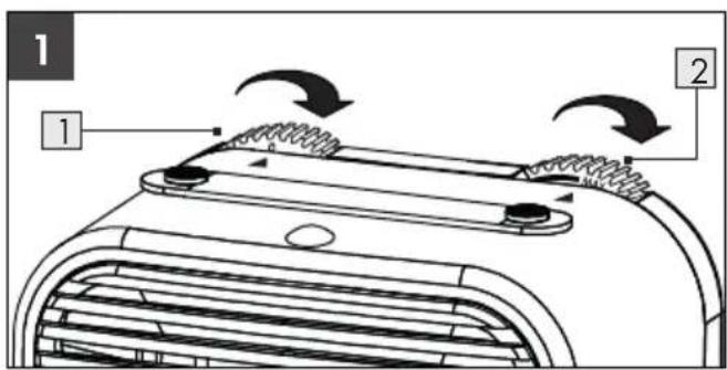 SILVERCREST SKHL 1200 A1 - Wtoczanie urzadzenia/ustawienie stopni ogrzewania - 1