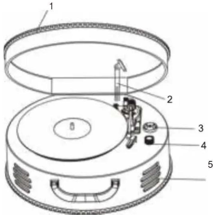 Classic Phono TT34 - LAGE DER BEDIEN- UND ANZEIGEELEMENTE - 1
