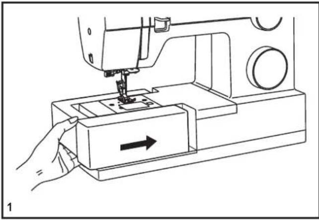 SINGER Heavy Duty 6360 - EN Installing the Removable Extension Table - 1