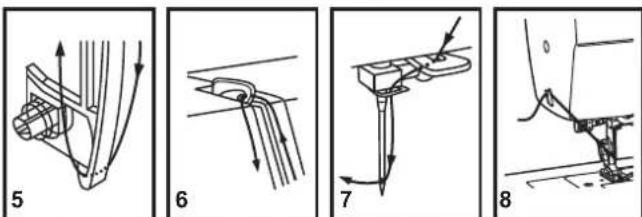 SINGER Heavy Duty 6360 - EN Threading the Upper Thread - 3