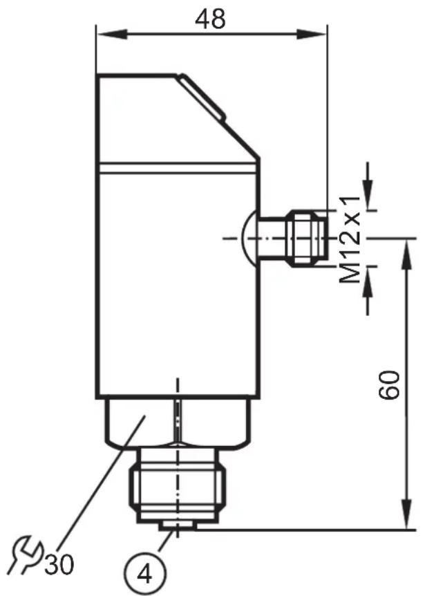 IFM TR2432 - Schéma d'encombrement - 2