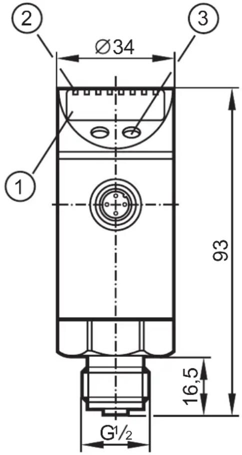 IFM TR2432 - Schéma d'encombrement - 1