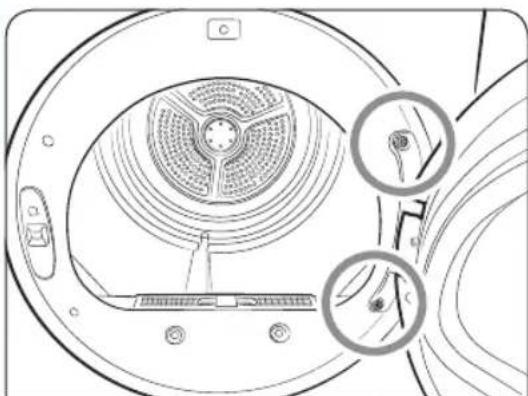 SAMSUNG DV25B6900EX - Changement du sens d'ouverture du hublot - 1