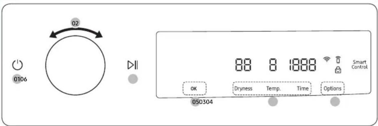 SAMSUNG DV25B6900EX - Operating a cycle - 1