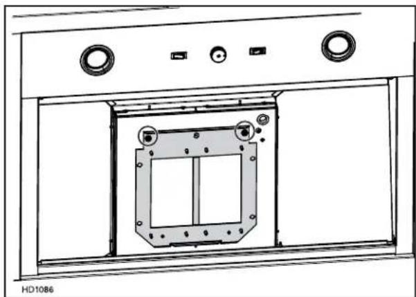COYOTE C1HOOD36 - RETIRER LE COUVERCLE DU COMPARTIMENT ÉLECTRIQUE ET LA PLAQUE VENTILATEUR - 2
