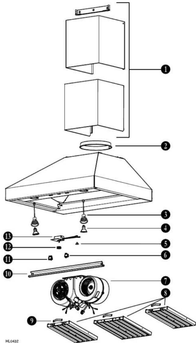 COYOTE C1HOOD36 - PIECES DE RECHANGE - 1
