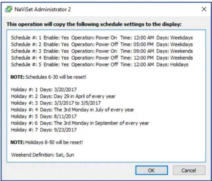 NEC NaViSet Administrator 2 - Display Schedule Property Tab - 7