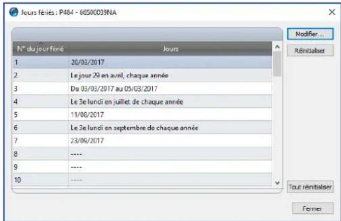 NEC NaViSet Administrator 2 - Jours féries - 1