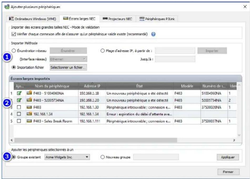 NEC NaViSet Administrator 2 - Ajout de plusieurs péripériques - 2