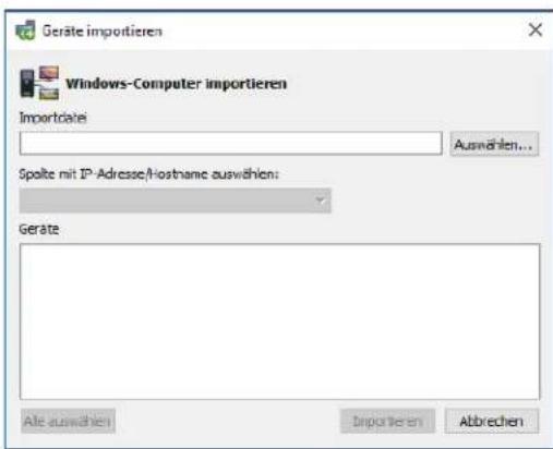 NEC NaViSet Administrator 2 - Dialogfeld „Geräte importieren“ – Windows-Computer - 1