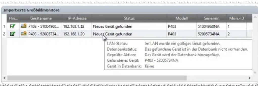 NEC NaViSet Administrator 2 - Geräte importieren - Validierungsmodus - 3