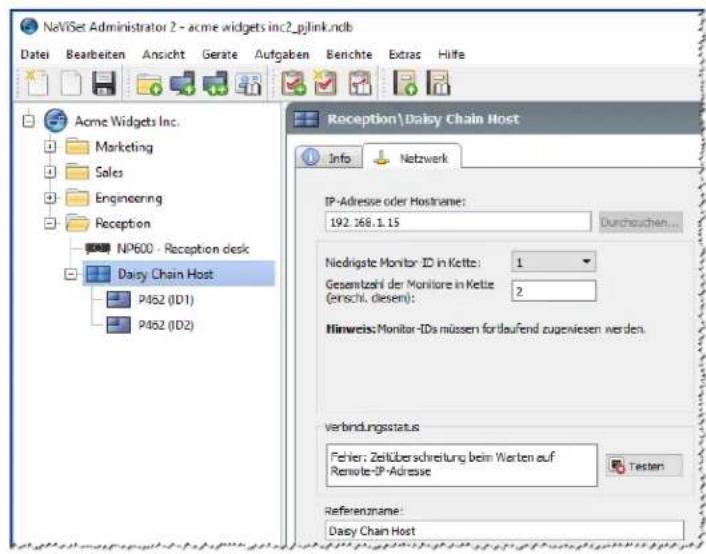 NEC NaViSet Administrator 2 - Grundlagen von Daisy-Chain-Hosts - 1