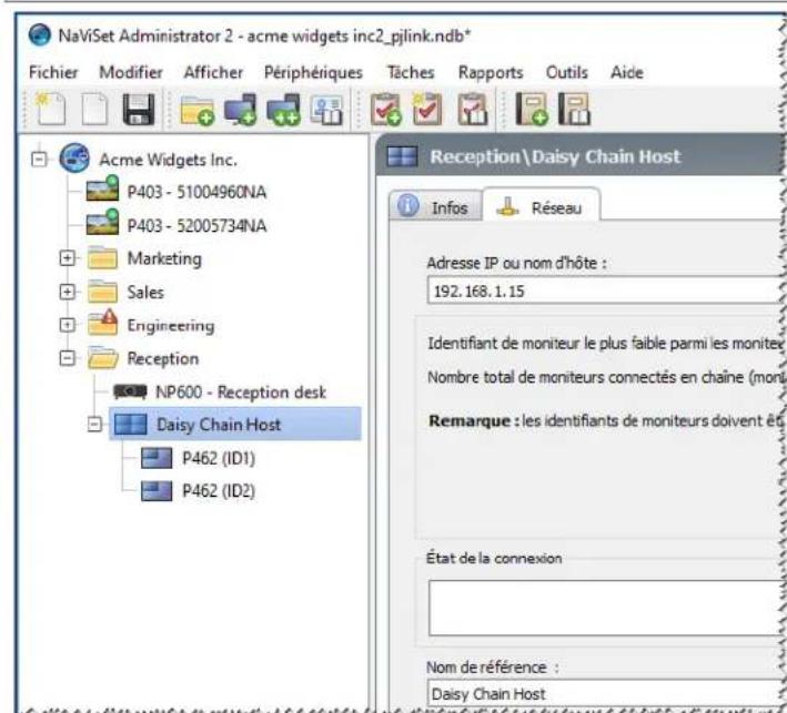 NEC NaViSet Administrator 2 - A propos des hôtes connectés en chaine - 1