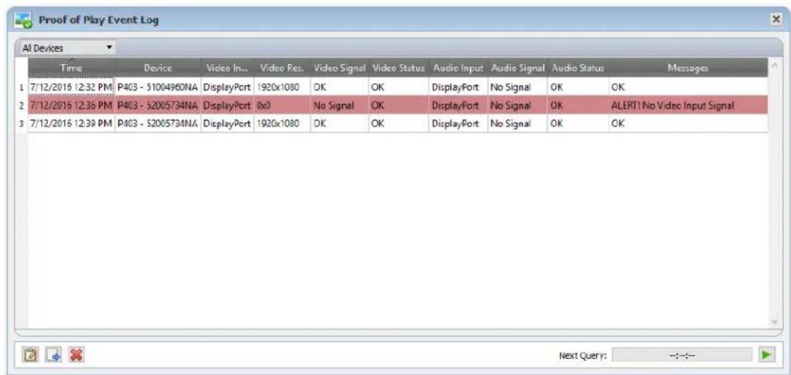 NEC NaViSet Administrator 2 - Event Log Window - 1