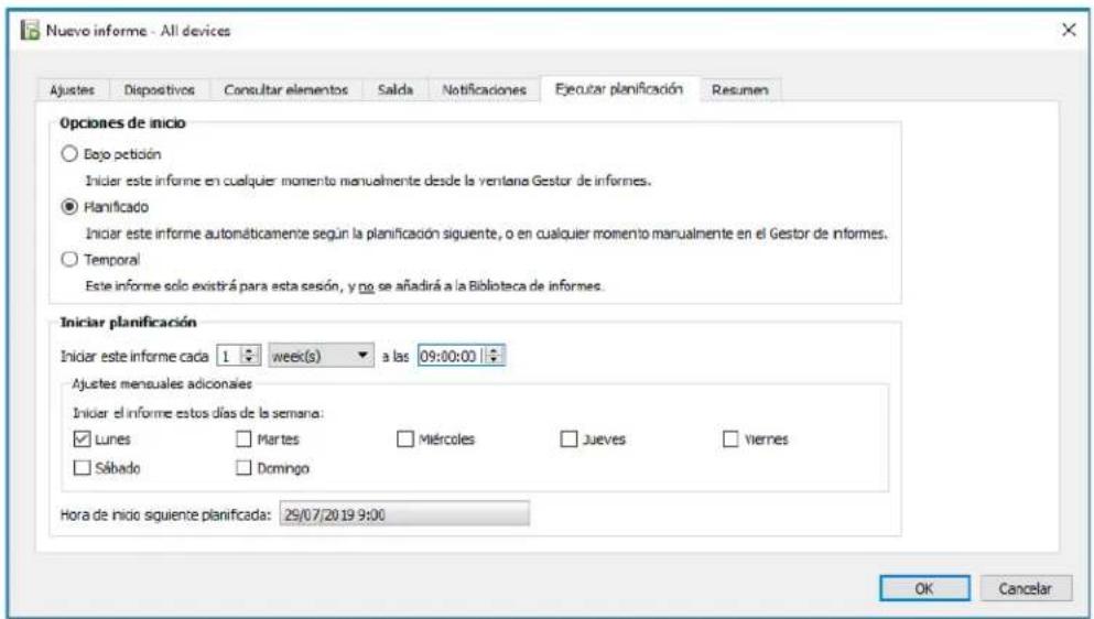 NEC NaViSet Administrator 2 - Pestana Ejecutar planificacion - 1