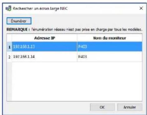 NEC NaViSet Administrator 2 - Boîte de dialogue Rechercher un écran large NEC - 1