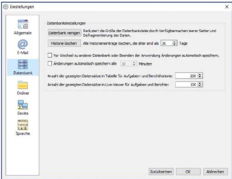 NEC NaViSet Administrator 2 - Datumbankeinstellungen - 1
