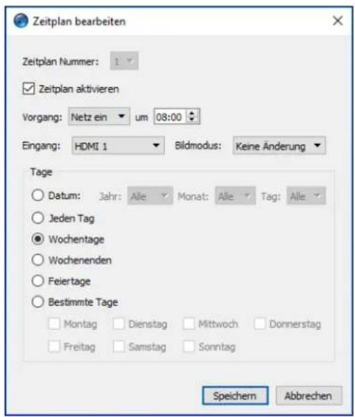 NEC NaViSet Administrator 2 - Eigenschaftenregisterkarte Monitor-Zeitplan - 3