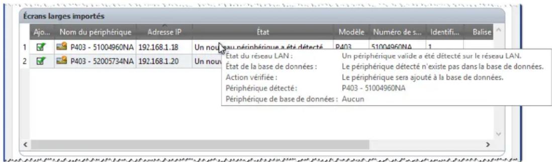 NEC NaViSet Administrator 2 - Étape 2: Vérification des péripériques - 1
