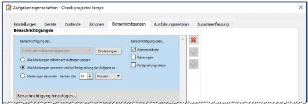 NEC NaViSet Administrator 2 - Beispielaufgabe: Überprüfen von Projektorlampen, die bald ersetzt werden müssen - 3