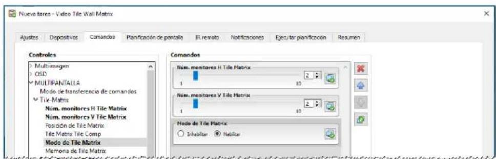 NEC NaViSet Administrator 2 - Ejempio de tarea: Uso de 控les espécíficos del dispositivo para configurar un Tile-Matrix - 3