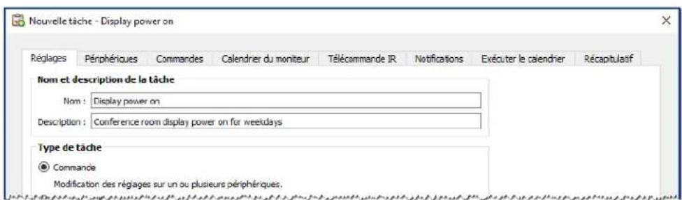 NEC NaViSet Administrator 2 - Exemple de tâche : allumer et éteindre des écrons à des heures définies chaque jour de la semaine - 1