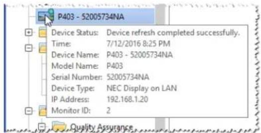 NEC NaViSet Administrator 2 - Device Tree - 1