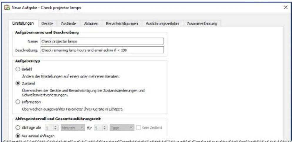 NEC NaViSet Administrator 2 - Beispielaufgabe: Überprüfen von Projektorlampen, die bald ersetzt werden müssen - 1