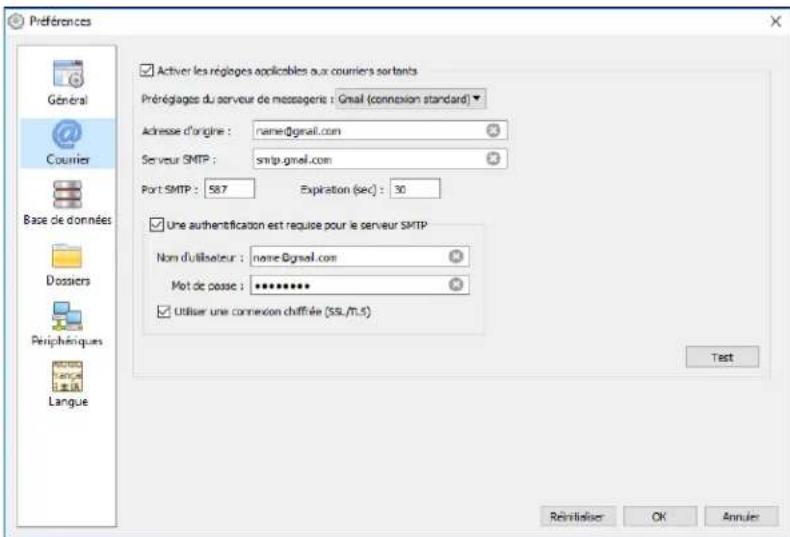 NEC NaViSet Administrator 2 - Paramètres d'e-mail - 1