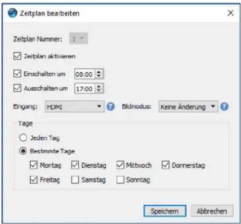 NEC NaViSet Administrator 2 - Eigenschaftenregisterkarte Monitor-Zeitplan - 2