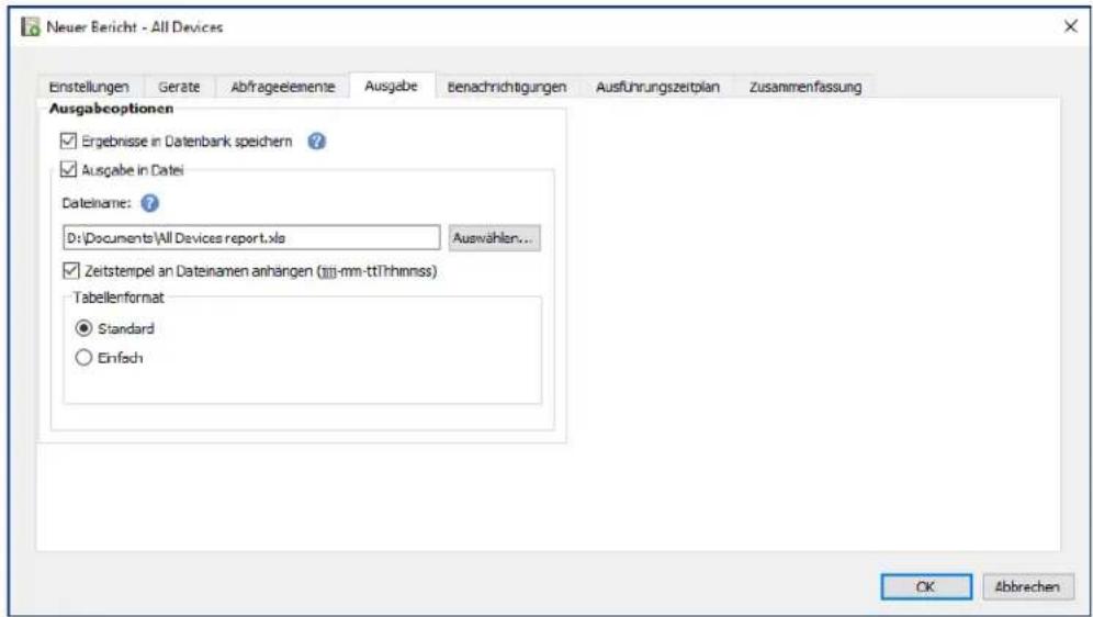 NEC NaViSet Administrator 2 - Registerkarte Ausgabe - 1