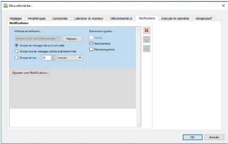 NEC NaViSet Administrator 2 - Onglet Notifications - 4